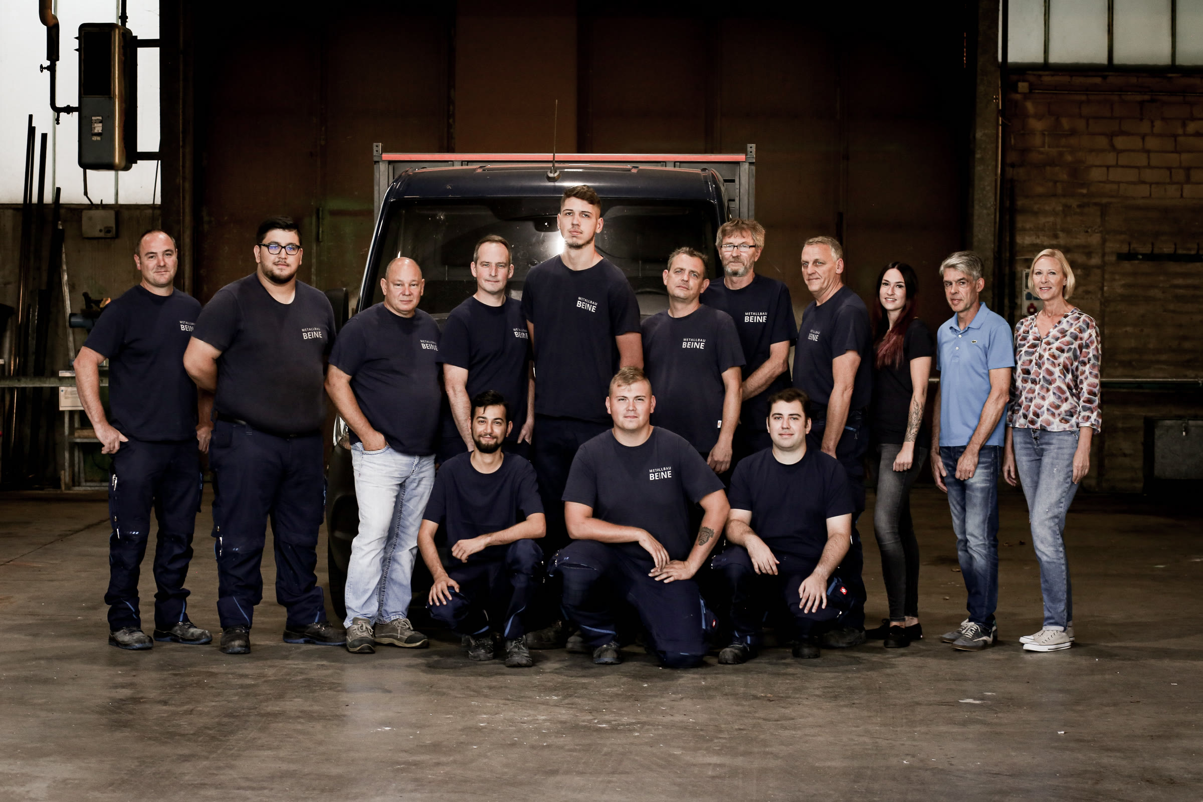 Das Team von Metallbau Beine in der Werkstatt